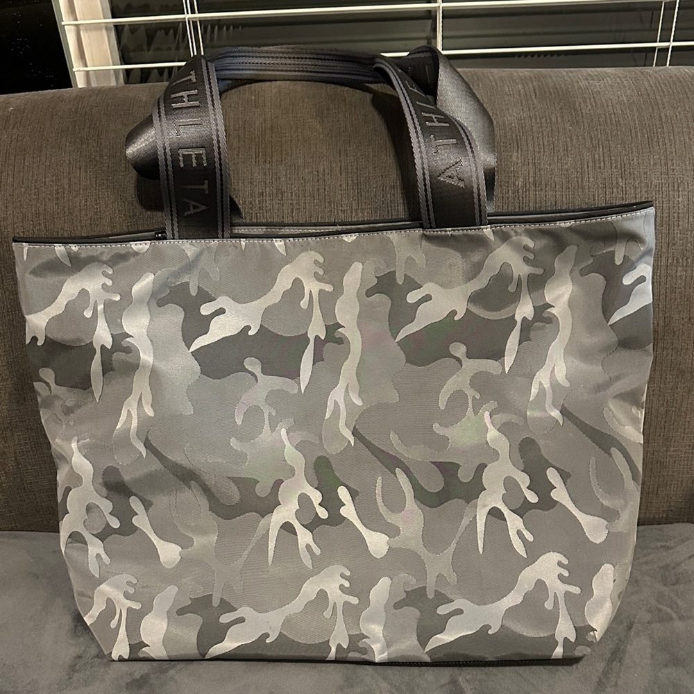 Athleta Gray Camo Tote Bag